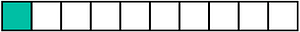 Teal-Green Rectangle Fraction 1:10