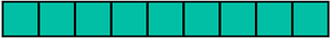 Teal-Green Rectangle Fraction 9:9