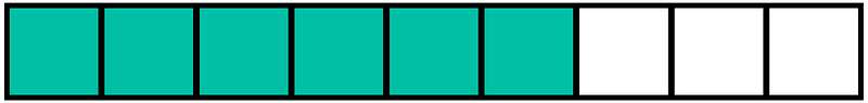 Teal-Green Rectangle Fraction 6:9
