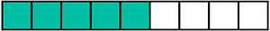 Teal-Green Rectangle Fraction 5:9