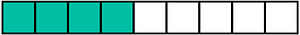 Teal-Green Rectangle Fraction 4:9