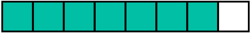 Teal-Green Rectangle Fraction 7:8