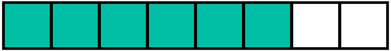 Teal-Green Rectangle Fraction 6:8