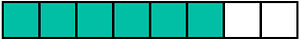 Teal-Green Rectangle Fraction 6:8