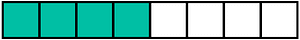Teal-Green Rectangle Fraction 4:8