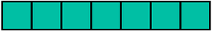 Teal-Green Rectangle Fraction 7:7