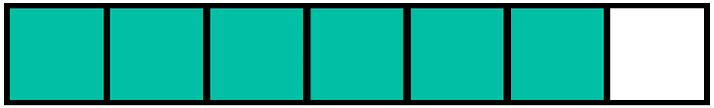 Teal-Green Rectangle Fraction 6:7