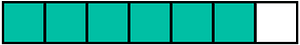 Teal-Green Rectangle Fraction 6:7
