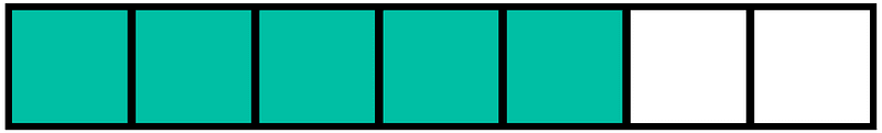 Teal-Green Rectangle Fraction 5:7