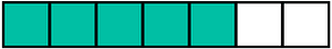 Teal-Green Rectangle Fraction 5:7