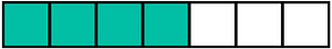 Teal-Green Rectangle Fraction 4:7