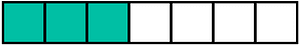 Teal-Green Rectangle Fraction 3:7