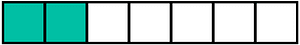Teal-Green Rectangle Fraction 2:7