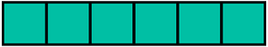 Teal-Green Rectangle Fraction 6:6