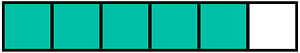 Teal-Green Rectangle Fraction 5:6