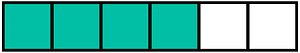 Teal-Green Rectangle Fraction 4:6