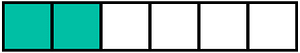 Teal-Green Rectangle Fraction 2:6