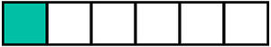 Teal-Green Rectangle Fraction 1:6