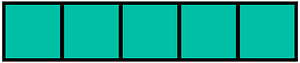 Teal-Green Rectangle Fraction 5:5