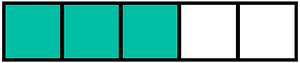 Teal-Green Rectangle Fraction 3:5