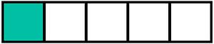 Teal-Green Rectangle Fraction 1:5
