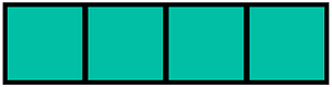 Teal-Green Rectangle Fraction 4:4
