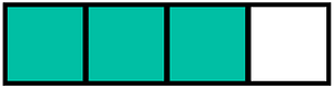 Teal-Green Rectangle Fraction 3:4