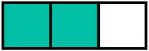Teal-Green Rectangle Fraction 2:3