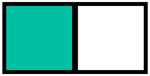 Teal-Green Rectangle Fraction 1:2