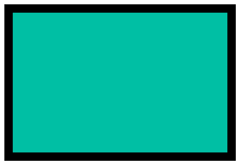 Teal-Green Rectangle Fraction 1:1