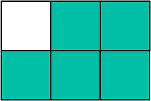 Teal-Green Rectangle Fraction 5:6