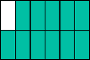 Teal-Green Rectangle Fraction 11:12