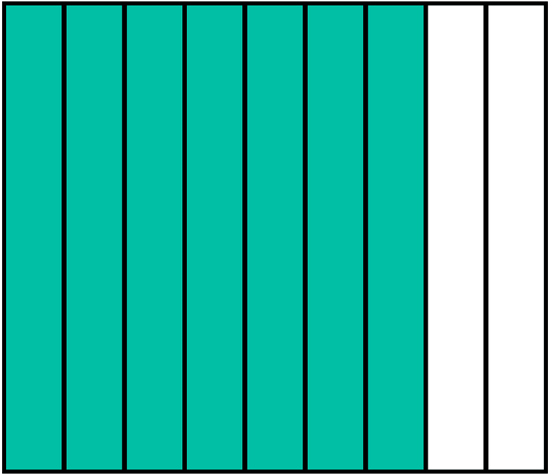 Teal-Green Rectangle Fraction 7:9