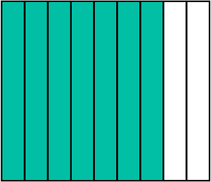 Teal-Green Rectangle Fraction 7:9