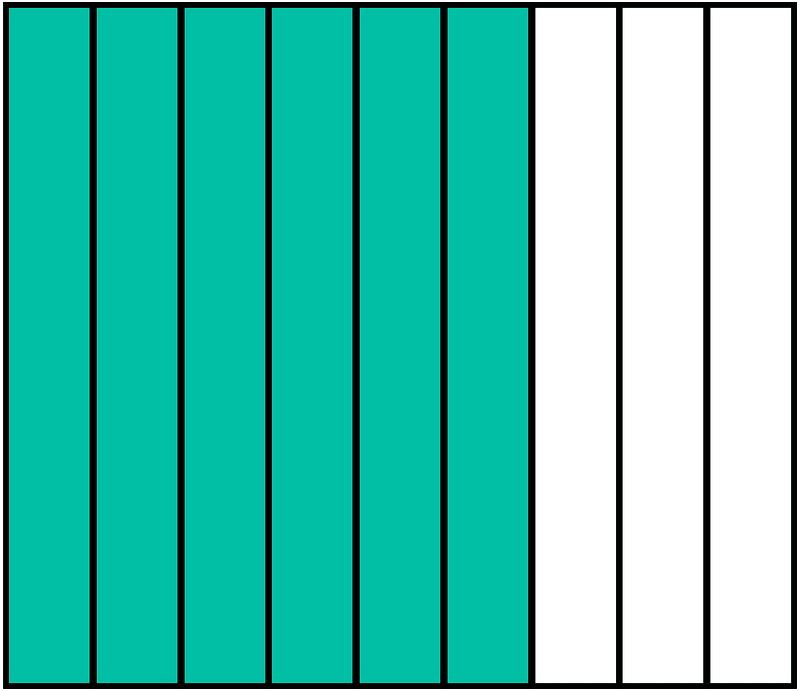 Teal-Green Rectangle Fraction 6:9
