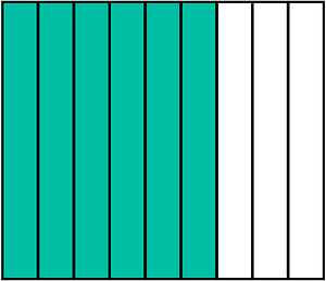 Teal-Green Rectangle Fraction 6:9