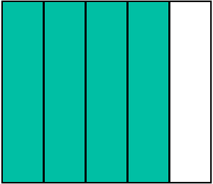 Teal-Green Rectangle Fraction 4:5