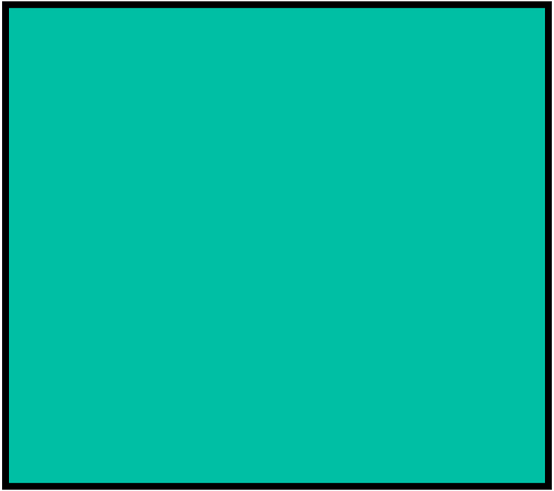 Teal-Green Rectangle Fraction 1:1