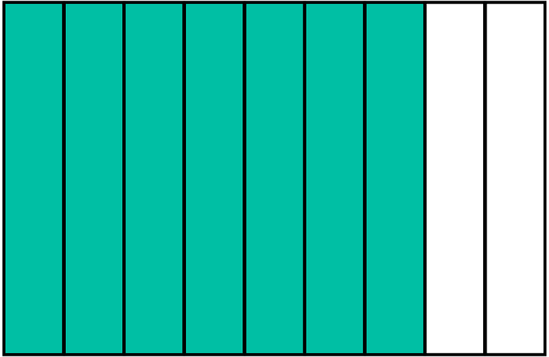 Teal-Green Rectangle Fraction 7:9