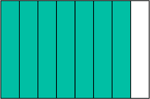 Teal-Green Rectangle Fraction 7:8
