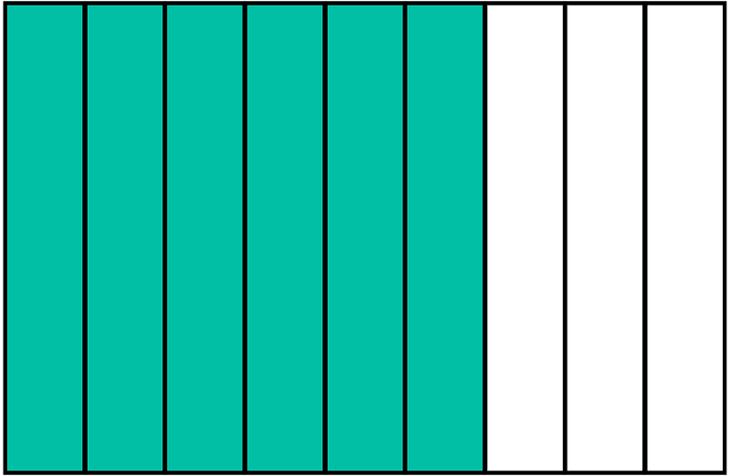 Teal-Green Rectangle Fraction 6:9