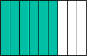 Teal-Green Rectangle Fraction 6:9