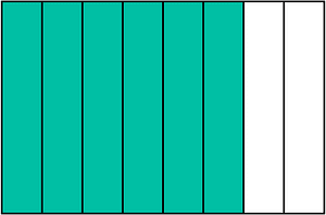 Teal-Green Rectangle Fraction 6:8