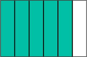 Teal-Green Rectangle Fraction 5:6