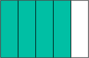 Teal-Green Rectangle Fraction 4:5
