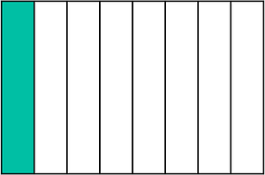 Teal-Green Rectangle Fraction 1:8