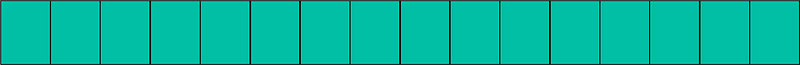Teal-Green Rectangle Fraction 16:16