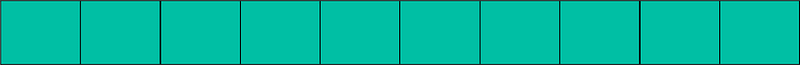 Teal-Green Rectangle Fraction 10:10