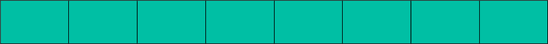 Teal-Green Rectangle Fraction 8:8