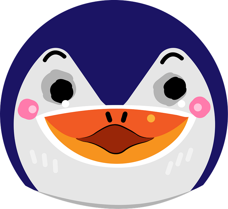 Surprised penguin head